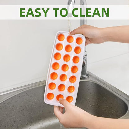 Ice Cube Trays with Lids BPA Free, Dishwasher Safe
