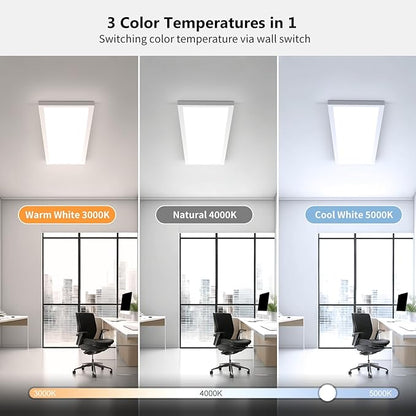 AIKVSXER 42 Pack 1x4 LED Flat Panel Light, 50W 5500LM Surface Mount Ceiling