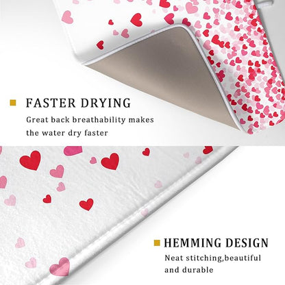 Valentine's Day Dish Drying Mat