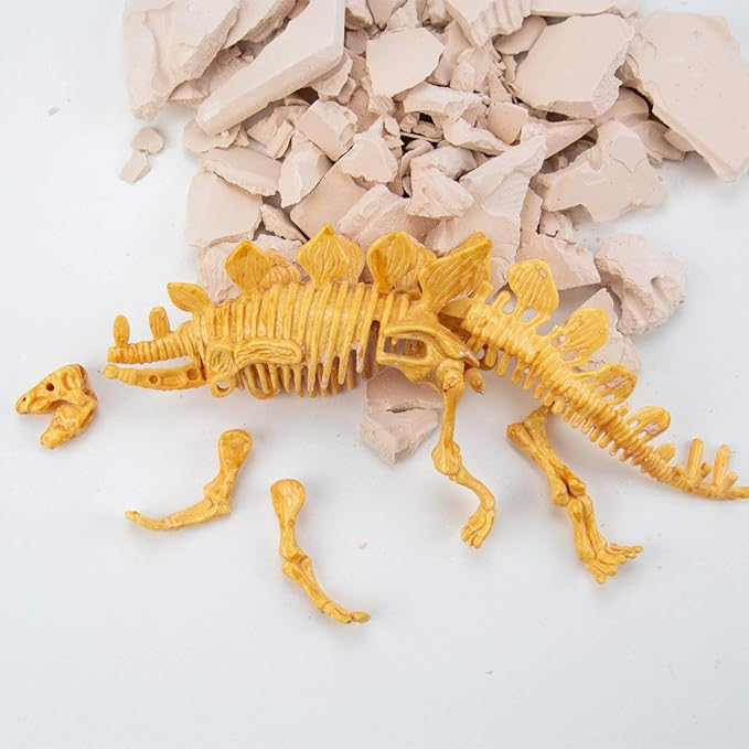 Science4you - Stegosaurus Fossil Digging Kit for Kids +6 - Excavate and Assemble 10 Stegosaurus Fossiles - Ideal Dinosaur Excavation Kit Toy, Archeology and Paleontology Sets for Kids Age 6+