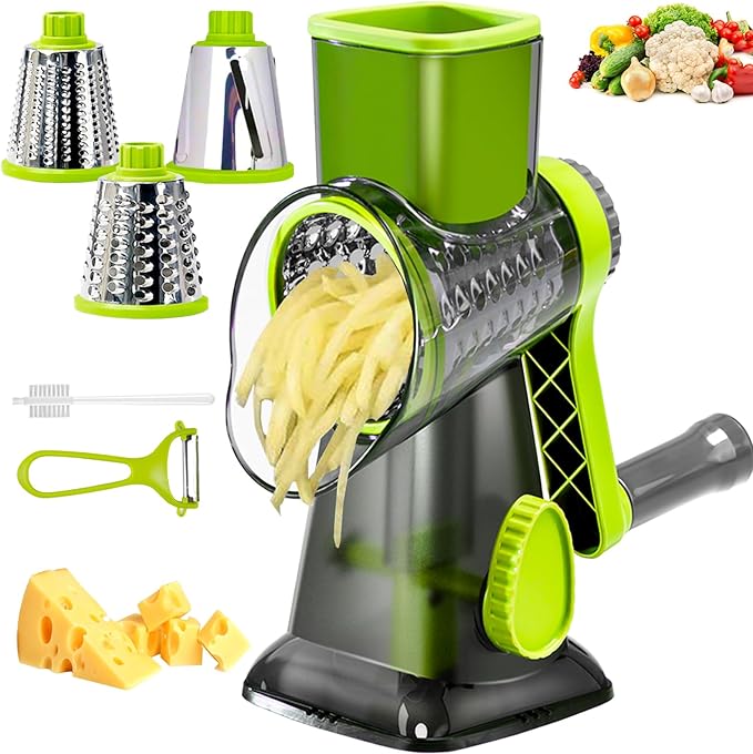 Cheese Grater with Handle, Vegetables and Fruits and Easy to Clean