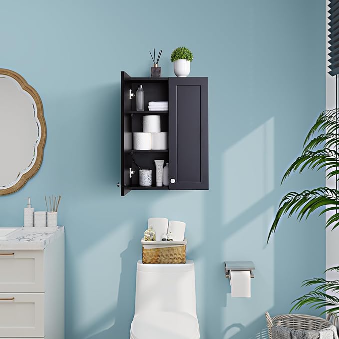 Matte Black Wall Mount Medicine Cabinet
