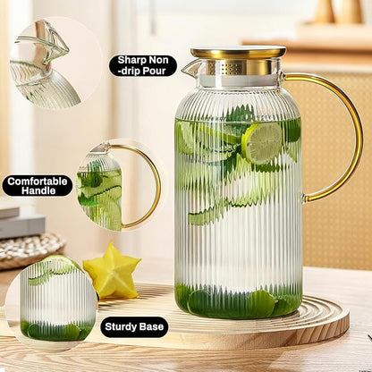Buaic 2 PACK Glass Pitcher