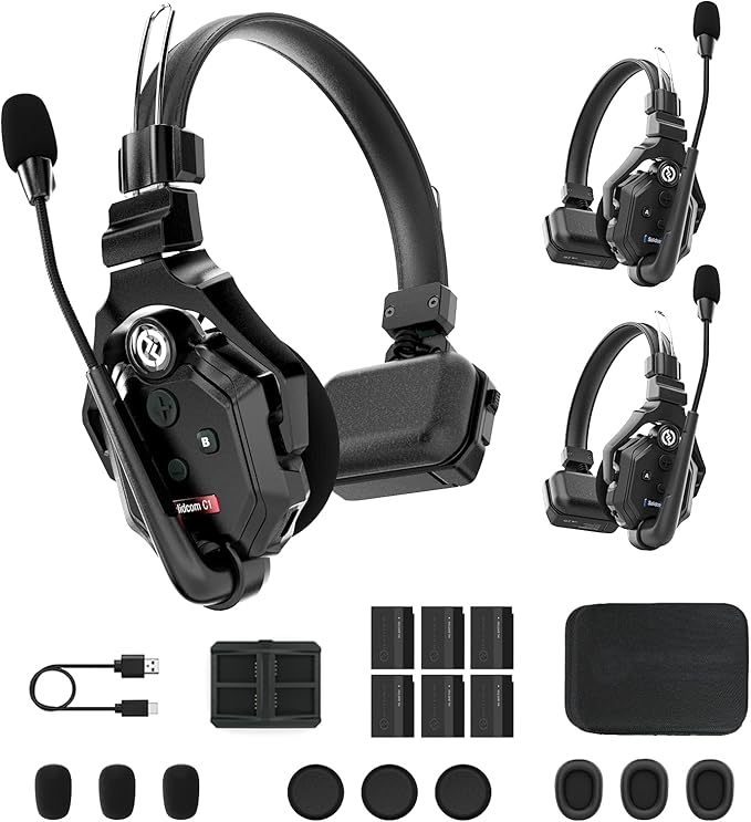 Hollyland Solidcom C1 3-Person 1100ft Full-Duplex Wireless Headset Intercom