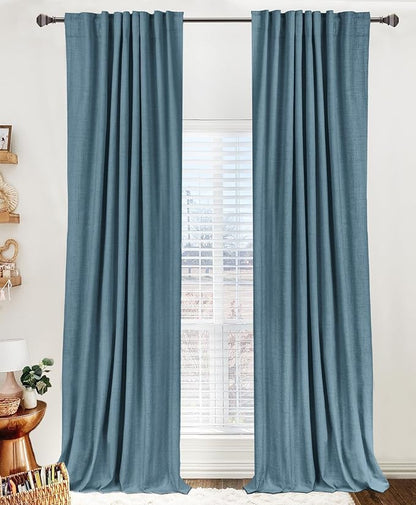 100% Blackout Shield Linen Blackout Curtains