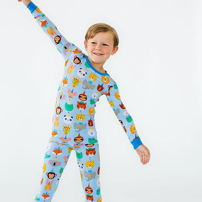 Little Sleepies Two-Piece Pajama Set for Boys & Girls, Soft Viscose from Bamboo Toddler Pajamas for Kids, Family Matching PJs