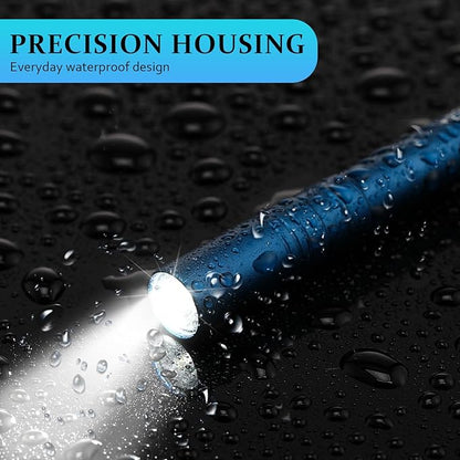 15 Pack Mini Pen Flashlights Bulk LED Pen Lights Aluminum Pocket Flashlights with Clips Small Handheld Torches Gifts for Camping Hiking Emergency Outdoor (Blue)