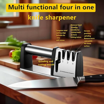 Knife Sharpeners, 4 in 1 Professional Chef's Kitchen Knife Accessories