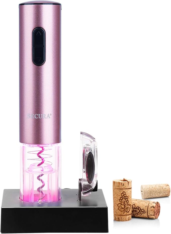 Secura Electric Wine Opener, Automatic Electric Wine Bottle Corkscrew Opener
