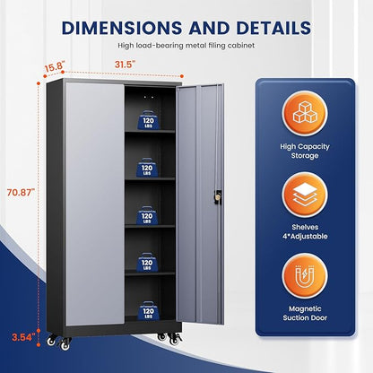 Yizosh Metal Garage Storage Cabinet