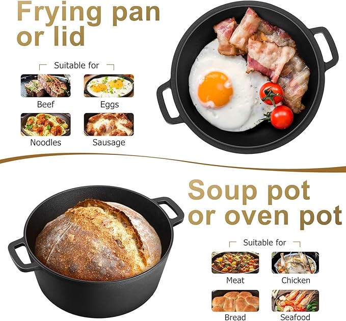 TeamFar Pre-season Cast Iron Dutch Oven
