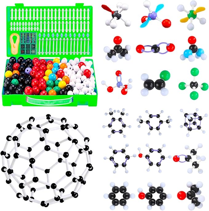 Chemistry Molecular Model Kit 452pc with C60,Educational Science Set Learning Chemistry Atoms,Bonds and Structures Teaching Aids School Supplies