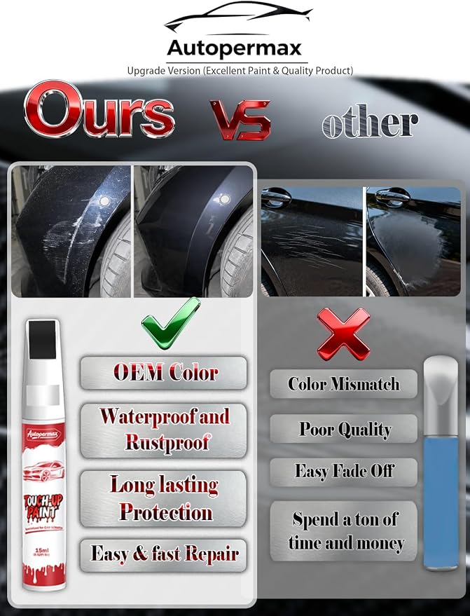 Siren Red/Crimson Red(G1E/WA405Y) Car Touch Up Paint for GMC, Color Accurate Two-In-One Car Paint Scratch Repair Pen, Professional Scratch Remover for Vehicles Chips and Nicks Scuff