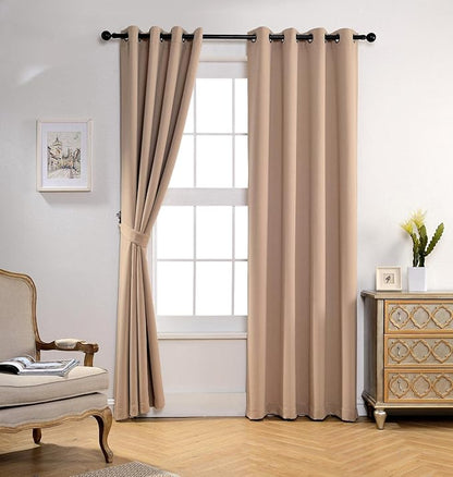 MIUCO Room Darkening Soild Grommet Blackout Curtains Panels