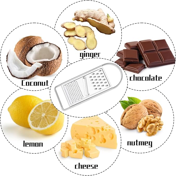Graters for Kitchen, Cheese Grater Handheld Hand, Mini Cheese Grater Stainless