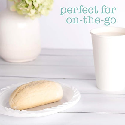 PLASTICPRO 100 Count Disposable 6 Inch White Plastic Dessert Plates