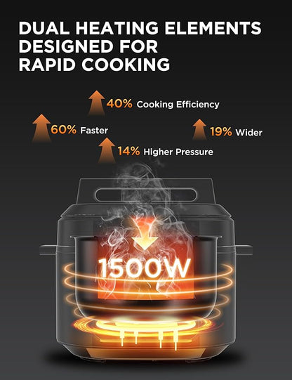 Midea WideMax 12-in-1 Electric Pressure Cooker, 6.5 Quart, 12 Presets, Rice