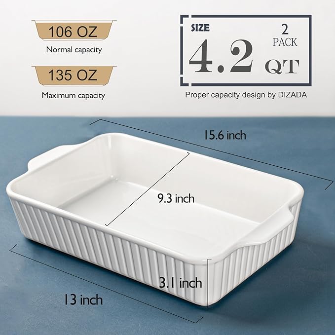 Dizada 9x13 Casserole Dish Set of 2