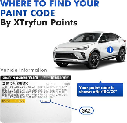 WA8624 GAZ Summit White Touch Up Paint Compatible with Buick, DIY Car Paint Scratch Repair, Automotive Paints, Quick & Easy Fix Scratch Repair for Enclave/Encore/Envista/Envision/LaCrosse