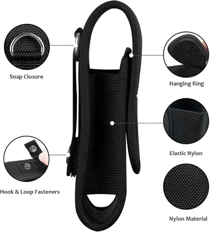 Wurkkos Flashlight Holster, LED Tactical Flashlight with Elastic Nylon, Flashlight Pouch, Nylon Pouch Holder, Flashlight Carry Case 5.9"x1.57", Suitable for TD02, FC11, TD04(Flashlight not Included)