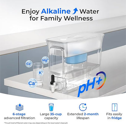 Waterdrop Slim Alkaline Water Filter Dispenser, Large Capacity, 100-Gallon