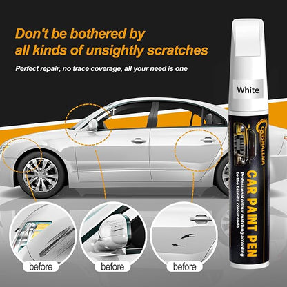 SWP Snow White Pearl Tricoat Car Touch Up Paint for Kia, Color Accurate Car Paint Scratch Repair Pen Kit Quick & Easy Fix Vehicle Chips and Automotive Nicks Scuff