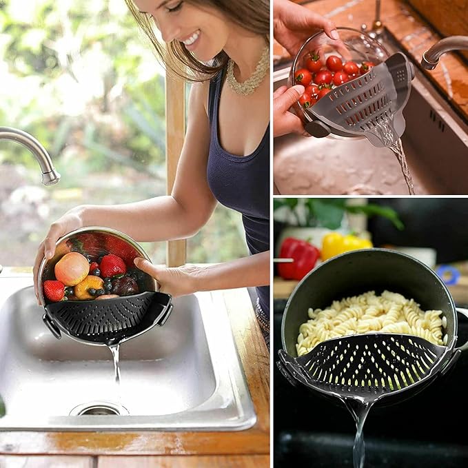 2 Pcs Clip on Strainers, Pot Strainer