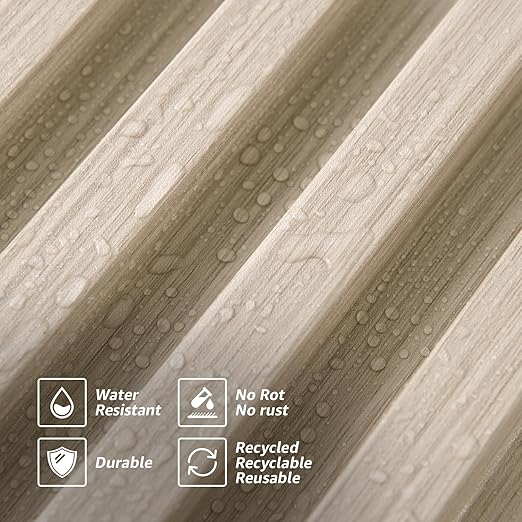 Art3d 8-Pack 96 x 6in. WPC Acoustic Slat Wall Panel