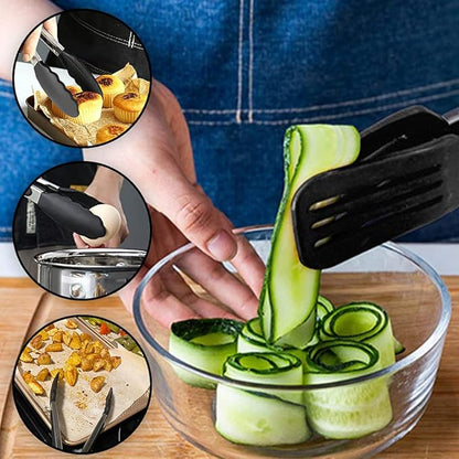 Mini Silicone Serving Tongs Set of 3, Small Kitchen Tongs