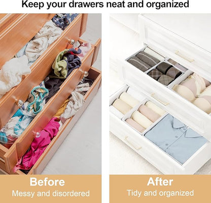 Fordonral 16 Pack Drawer Organizer Clothes, Foldable Fabric Dresser Organizer