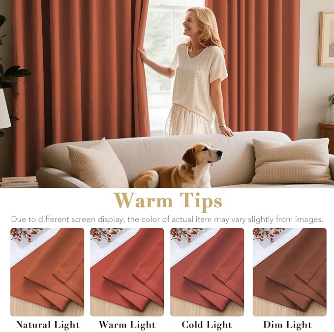H.VERSAILTEX Solid Thermal Insulated Grommet Blackout Window Curtain Panels