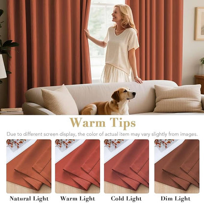 H.VERSAILTEX Solid Thermal Insulated Grommet Blackout Window Curtain Panels