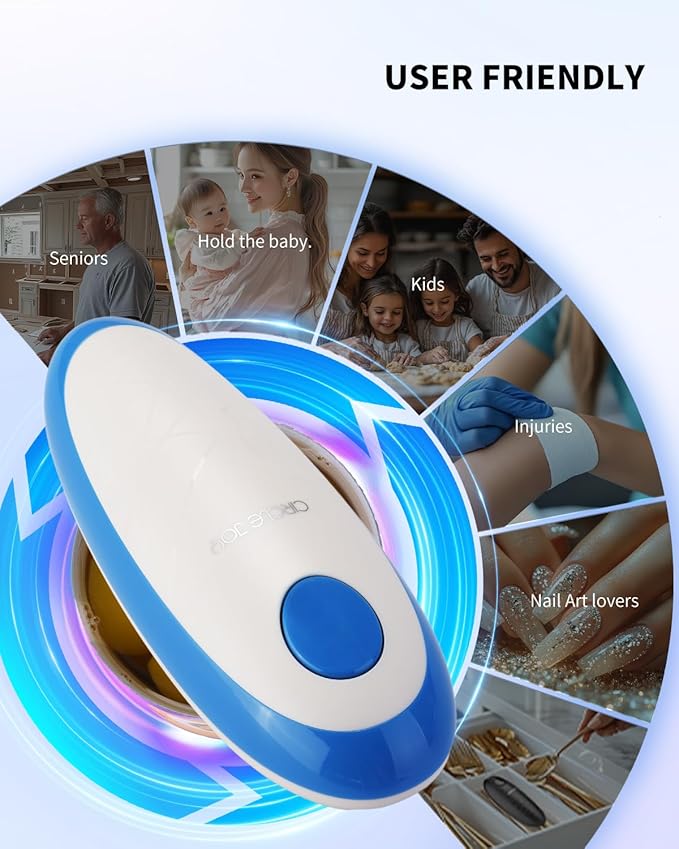 CIRCLE JOY Electric Can Opener, One-Touch Automatic Can Opening