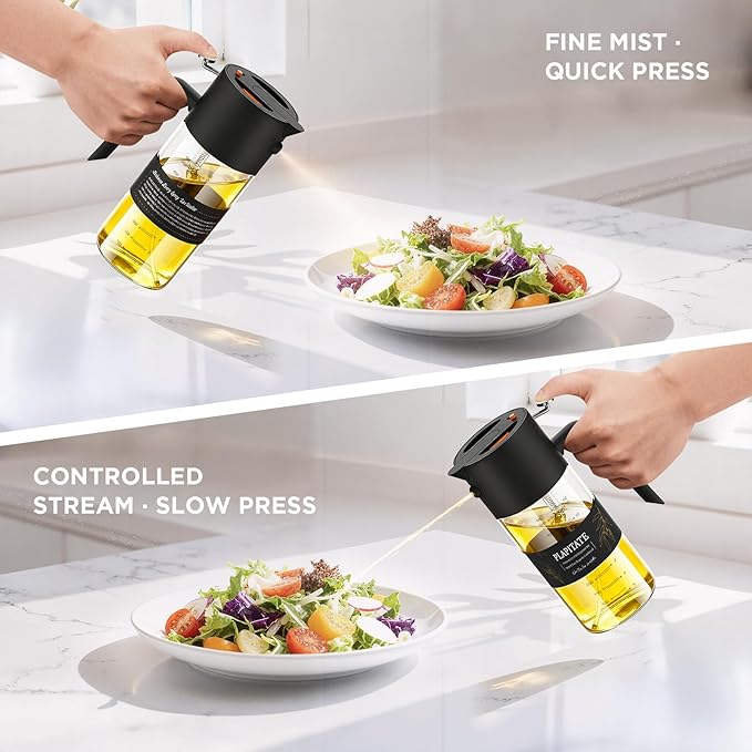 PLAPITATE 2Pcs 17oz Premium Olive Oil Sprayer