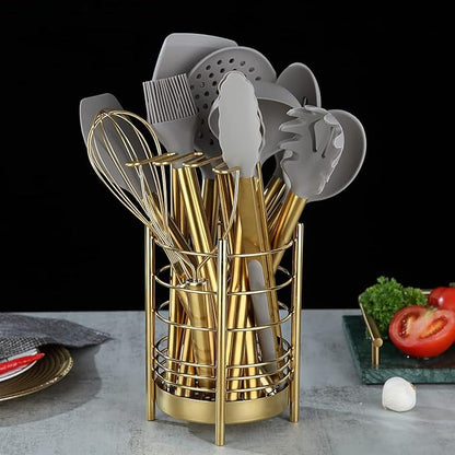 Gold Kitchen Utensils Set, Berglander 38 Pieces Non-stick Silicone Cooking