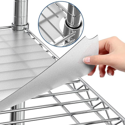 Shelf Liners for Wire Shelf System: Set of 5 in Clear: 12 x 22 inch: Plastic Wire Shelving Shelf Mats