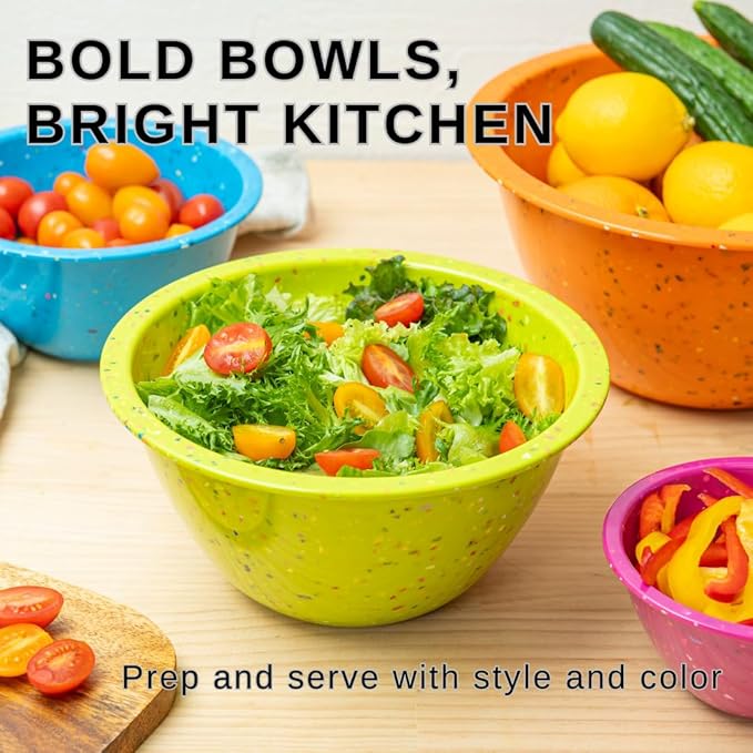 bzyoo Confetti Nesting Mixing Bowls Set