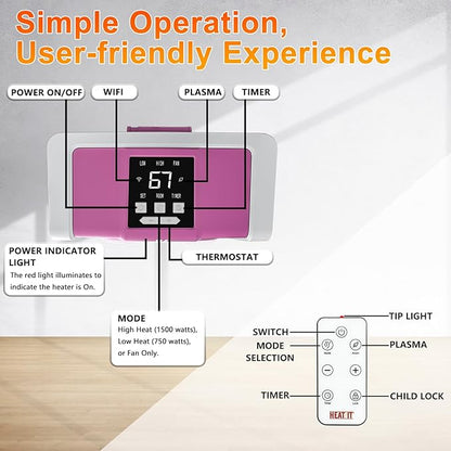 HEATIT Space Heater with Remote