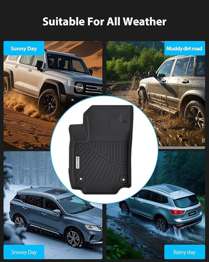 Floor Mats for Ford Expedition MAX 2018-2023 2024 (Only Fit Max 8 Seats / 2nd Row Bench Seat) with Cargo Liners,TPE All Weather Protection Floor Liners with Trunk Mat Covering The Backrest