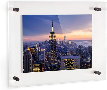ArtToFrames 10x20 Inch Double Panel Floating Acrylic Picture Frame comes