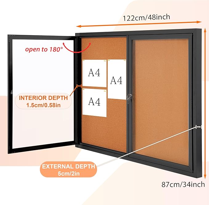 Enclosed Bulletin Board Outdoor Noticeboard