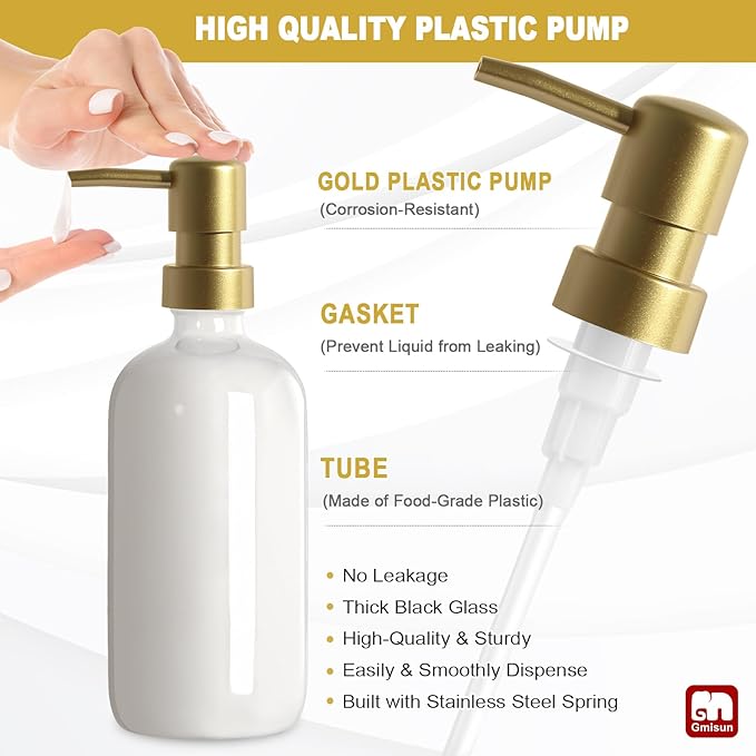 GMISUN Kitchen Soap Dispenser, 16 Oz Kitchen Dish Soap Dispenser Set