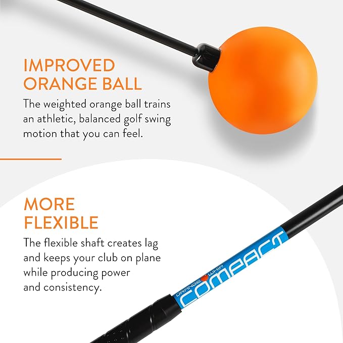 Orange Whip Golf Swing Trainer Aid Patented & Made in USA