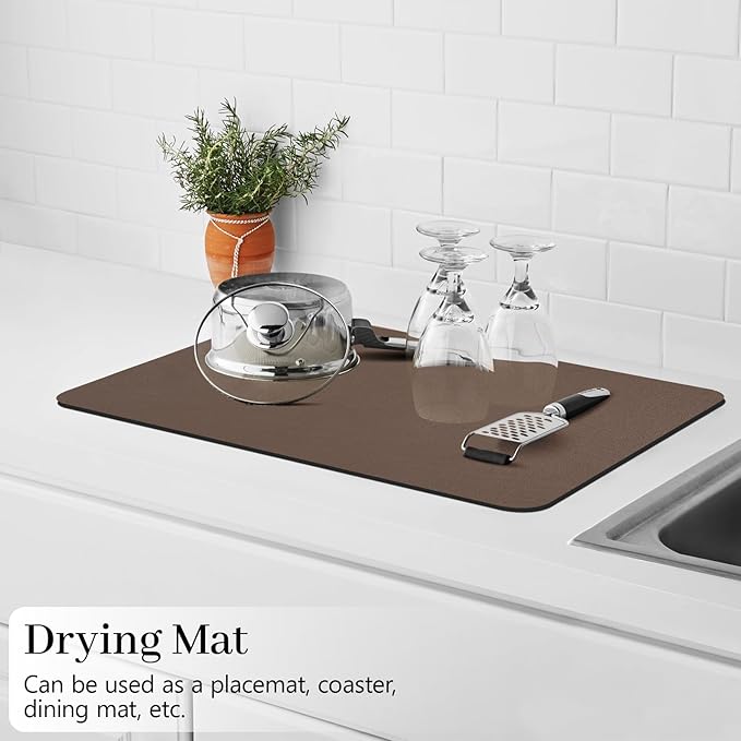 Bloss Coffee Mat, Bar Mat, Hide Stain Absorbent Drying Mat