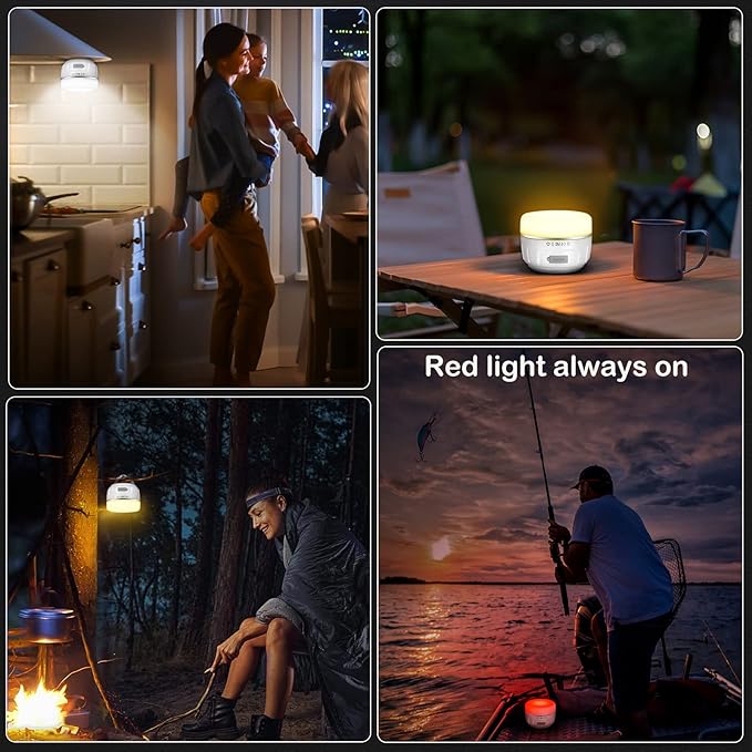 Sinvitron LED Camping Lantern Rechargeable with Remote Control - 1000LM 150H Runtime Tent Light, 5200mAh Water-Resistant Emergency Light for Hurricane Power Outages, Hiking Home