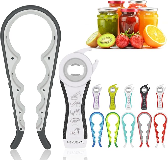 Jar Opener Bottle Opener for Weak Hands, 5 in 1 Multi-Function Can Opener