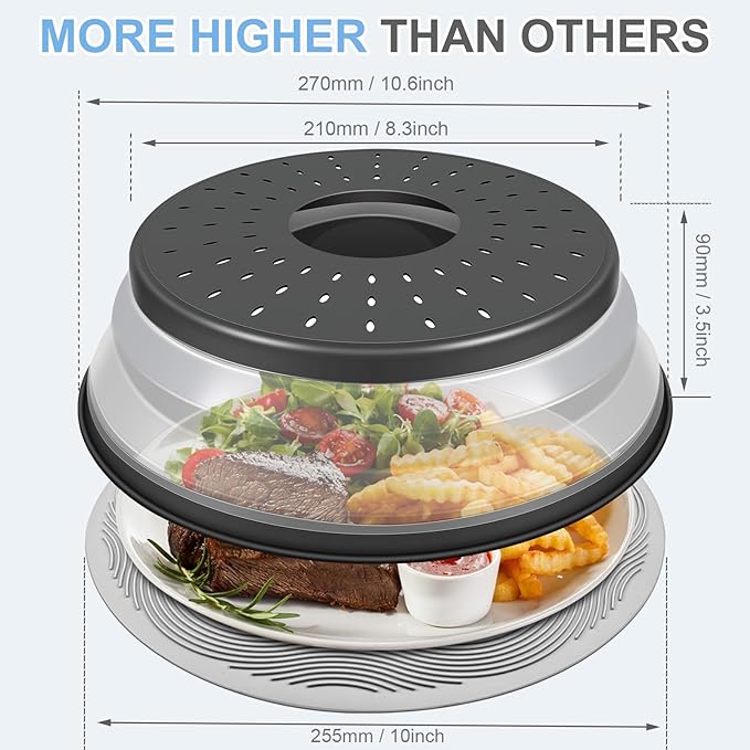 Pack 2, LekDrok Microwave Food Cover