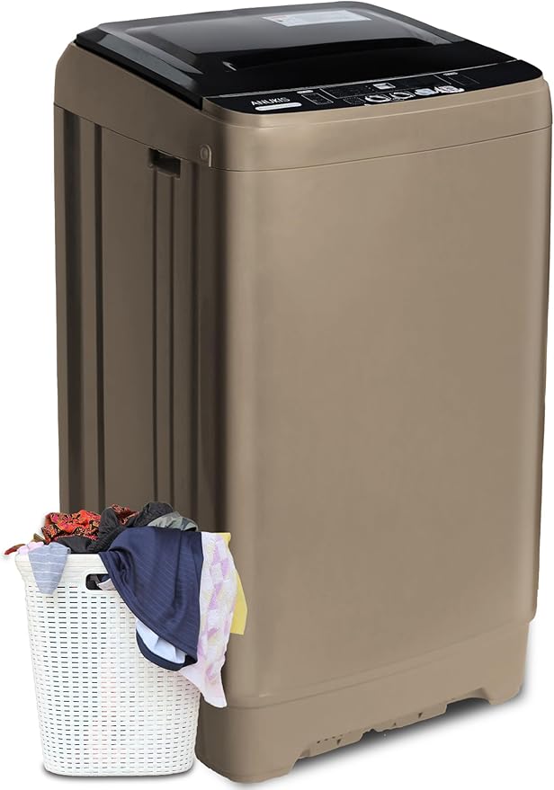 Anukis Fully Automatic Washing Machine, 13 lbs Capacity Compact Laundry Washer