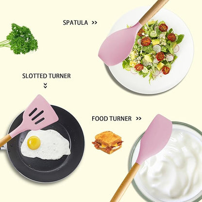 MIBOTE Silicone Cooking Kitchen Utensils Set