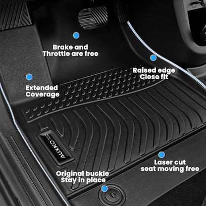 Auxko All Weather Floor Mats for Hyundai IONIQ 9 2026 7 Seater (2nd Bench Seat) TPE Liners All Season Accessories Guard Odorless Anti-Slip Floor Liners for Hyundai IONIQ 9 2026 7 Passengers
